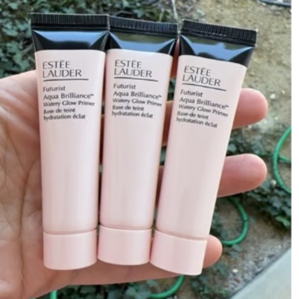3pcs Estee Lauder Futurist Aqua Brilliance Watery Glow Primer Travel .5 oz*3